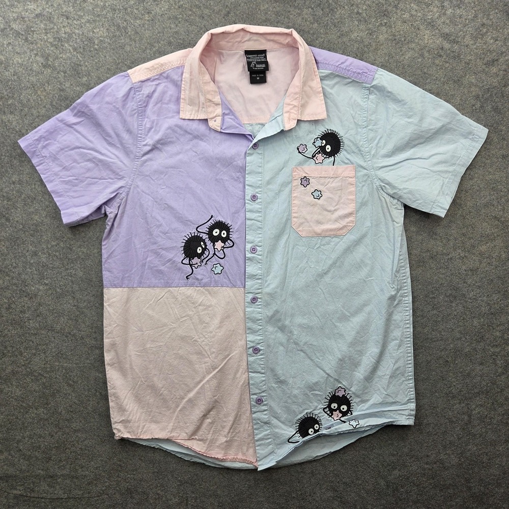 Spirited Away Shirt Womens Medium‎ Ghibli Our Universe Soot Sprite Button Up Top